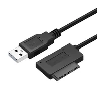Obudowy i kieszenie na dyski twarde - Kabel Adapter USB 2.0  Slimline Slim SATA 7+6 13PIN Przejściówka - miniaturka - grafika 1