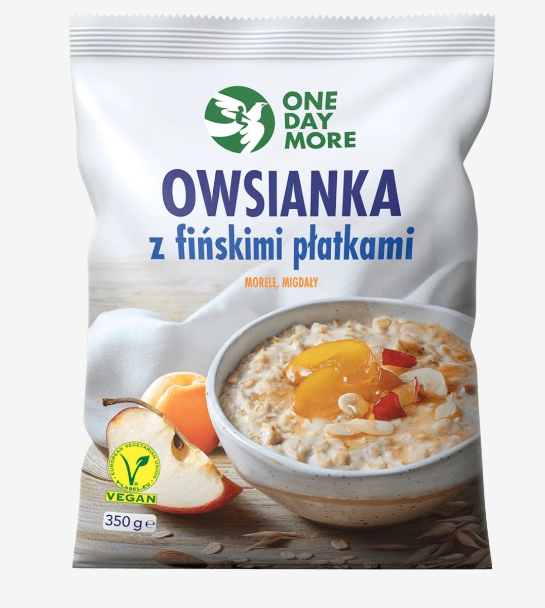 OWSIANKA Z FIŃSKIMI PŁATKAMI, MORELAMI I MIGDAŁAMI 350 g - ONEDAYMORE