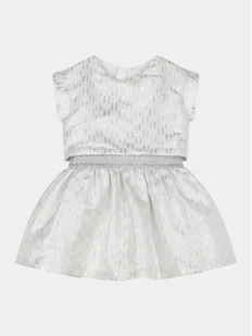 Karl Lagerfeld Kids Sukienka codzienna Z30121 M Écru Regular Fit - Sukienki i spódniczki dla dziewczynek - miniaturka - grafika 1