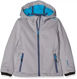 Kurtki i płaszcze dla dziewczynek - CMP dziewczęca kurtka softshell srebrny Silver melanż-Blue Jewel 98 3A29385N-M - grafika 1