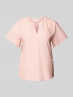 Bluzki damskie - Bluzka o kroju regular fit z kołnierzem z lamówką model ‘RUMANA’ - miniaturka - grafika 1