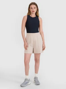 4F Spodenki dresowe damskie - beżowe M - Spodnie sportowe damskie - miniaturka - grafika 1
