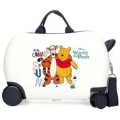 Walizki - Joumma Disney Kubuś Puchatek Walizka Dziecięca Biała 45 x 31 x 20 cm Twardy ABS 24,6L 1,8 kg 4 Koła Bagaż Ręczny, biała, walizka dziecięca - miniaturka - grafika 1