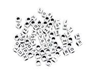 Półfabrykaty do biżuterii - Koraliki literki, białe 345 sztuk - miniaturka - grafika 1