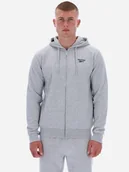 Bluzy męskie - Bluza męska rozpinana streetwear z kapturem Reebok Colton Small Logo Zi 100240559 S Jasnoszara (1200175332381). Bluzy męskie streetwear - miniaturka - grafika 1