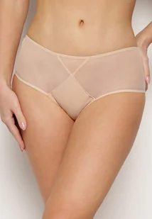 Beżowe Majtki Figi z Siateczki Nasara - Majtki damskie - miniaturka - grafika 1