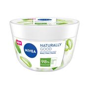 Kremy i maski do rąk - Nivea Naturally Good krem nawilżający do twarzy rąk i ciała 200 ml - miniaturka - grafika 1