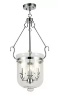 Lampy sufitowe - Lumina Deco LEO Lampa wisząca nowoczesna 37 cm chrom , mosiądz LEO - miniaturka - grafika 1