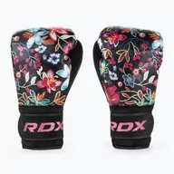 Rękawice bokserskie - Rękawice bokserskie RDX FL-3 czarno-kolorowe BGR-FL3  10 oz - miniaturka - grafika 1