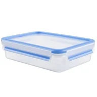 Pojemniki kuchenne - Tefal Master pojemnik do przechowywania żywności dla żywności, prostokątne, przezroczysty/niebieski, niebieski, 1.2L K3021412 - miniaturka - grafika 1