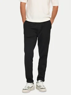 Only & Sons Spodnie materiałowe Linus 22029924 Czarny Tapered Fit - Spodnie męskie - miniaturka - grafika 1