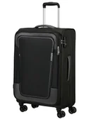 Walizki - Walizka średnia American Tourister Pulsonic - asphalt black - miniaturka - grafika 1