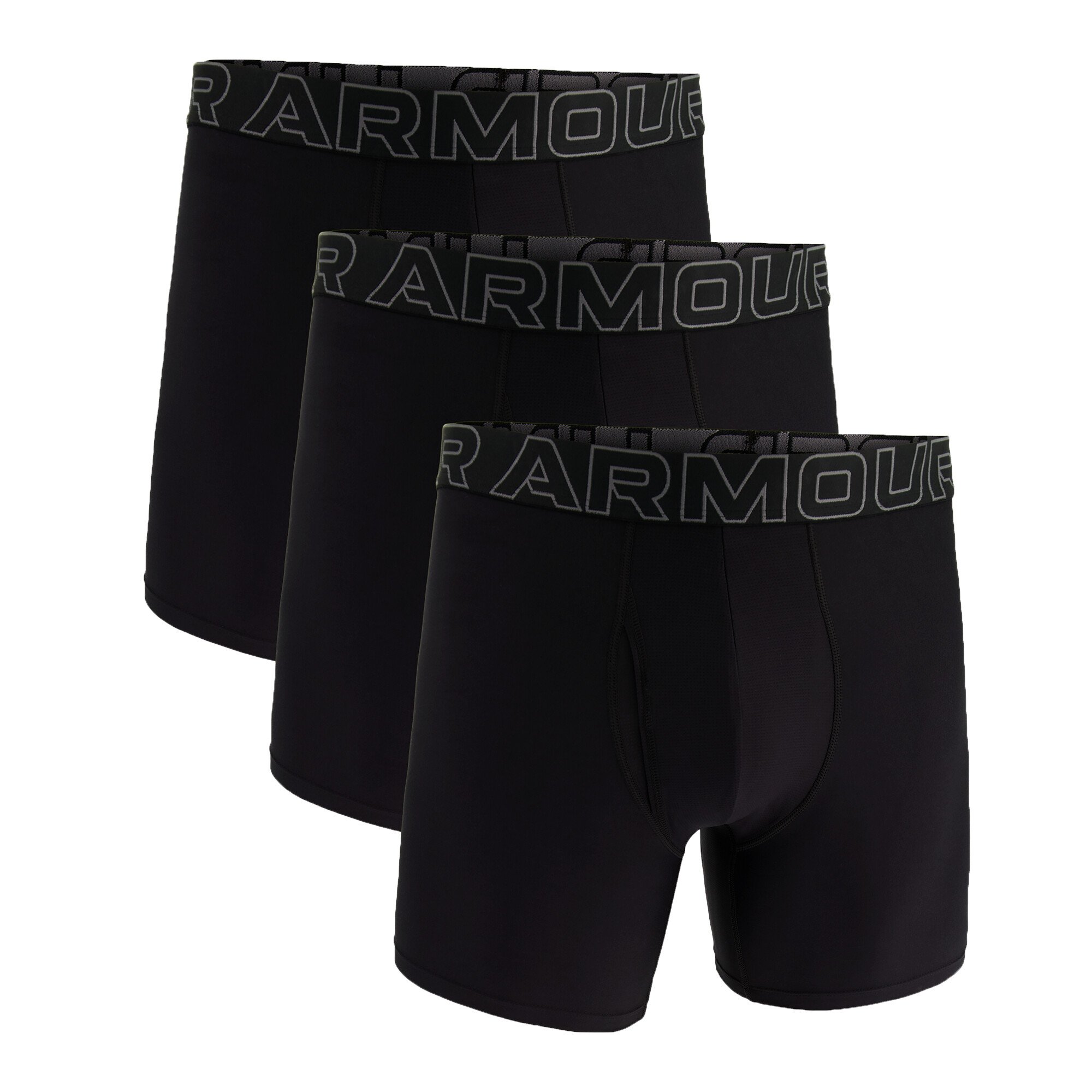 Bokserki męskie Under Armour Perf Tech Solid 6in 3Pack Black XXL