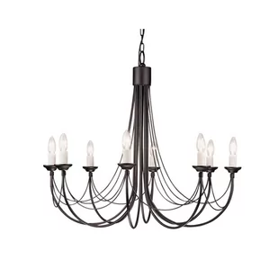Elstead Lighting Carisbrooke 8Lt Chandelier Black CB8 BLACK Elstead lampa wisząca stylowa świecznikowa CB8 BLACK ) - Lampy sufitowe - miniaturka - grafika 1