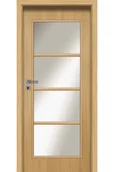 Drzwi wewnętrzne - Pol-Skone Dzwi Wewnętrzne Z Szybą Inter-Amber As4 Dąb Miodowy - miniaturka - grafika 1