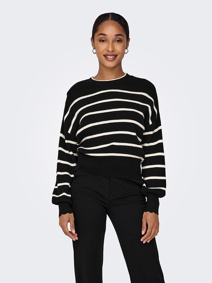 ONLY Sweter w kolorze czarno-białym