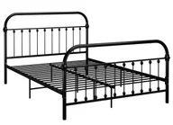 Łóżka - Czarne minimalistyczne łóżko metalowe 180x200 cm D2-N00 - miniaturka - grafika 1