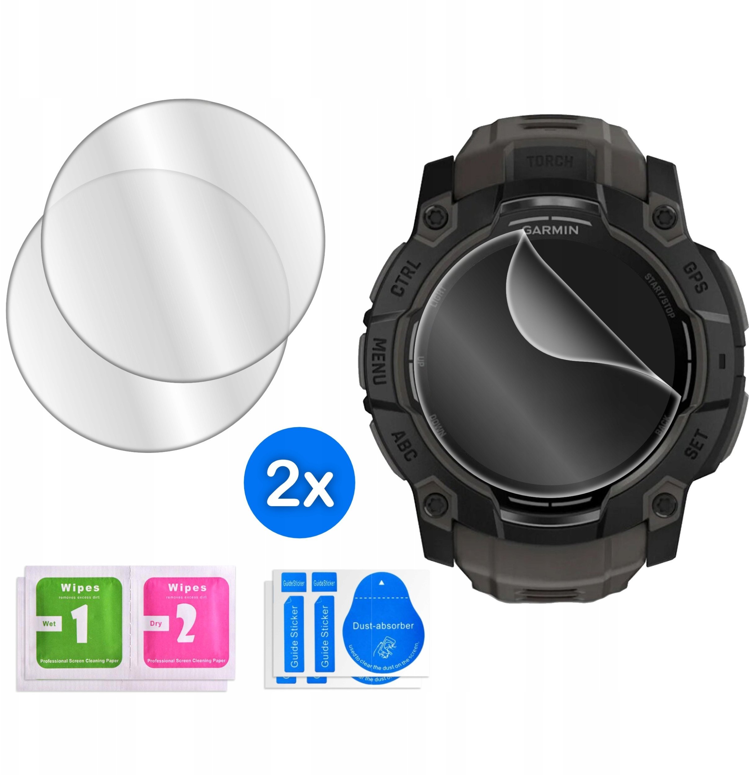 FOLIA do Garmin Instinct 3 50mm HYDROŻELOWA OCHRONNA na ekran 3D 2 sztuki