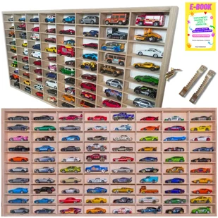 POŁKA NA AUTKA RESORAKI typu HOT WHEELS Zawieszki Przegródki Ze Sklejki XXL PREZENT + EBOOK - Zabawki konstrukcyjne - miniaturka - grafika 1