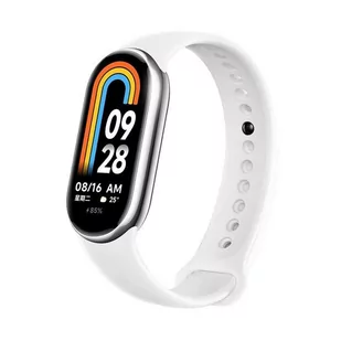 Zamienna silikonowa opaska pasek bransoleta bransoletka do Xiaomi Mi Band 8 biały - Akcesoria do smartwatchy - miniaturka - grafika 1
