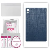 Akcesoria do tabletów i e-booków - folia naklejka skórka strukturalna na TYŁ do Samsung Galaxy Tab S9 - Tkanina Granatowa - apgo SKINS - miniaturka - grafika 1