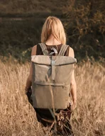 Plecaki - Duży plecak sztruksowy zwijany - miniaturka - grafika 1