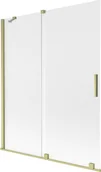 Parawany nawannowe - Mexen Velar parawan nawannowy 2-skrzydłowy rozsuwany 140 x 150 cm, szron, złoty szczotkowany - 896-140-000-31-55 - miniaturka - grafika 1