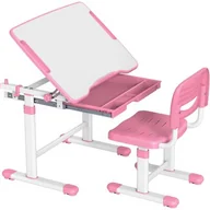 Biurka - MOZOS DC-SET-PINK zestaw biurko + krzesło różowy - miniaturka - grafika 1