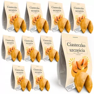 CHIŃSKIE CIASTECZKA SZCZĘŚCIA Z WRÓŻBĄ MAGIA LOSU PRZEZNACZENIA 10 sztuk - Przekąski dla dzieci - miniaturka - grafika 1