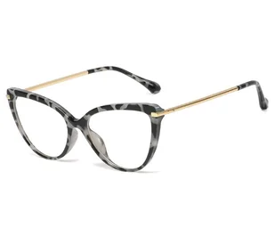 Okulary kocie do komputera damskie z filtrem BLUE Light zerówki 2563-4 - Okulary korekcyjne, oprawki, szkła - miniaturka - grafika 1
