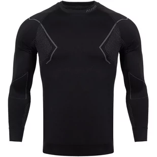 Bluza termoaktywna trekkingowa męska Alpinus Active Base Layer czarno-szara - Bielizna sportowa męska - miniaturka - grafika 1