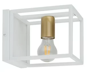 Sigma Vigo 32228 kinkiet oprawa ścienna 1x60W E27 biały/złoty - Lampy ścienne - miniaturka - grafika 1