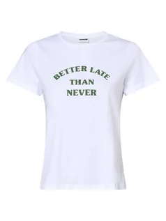Koszulki i topy damskie - Noisy May - T-shirt kobiety  NMNate, biały - grafika 1