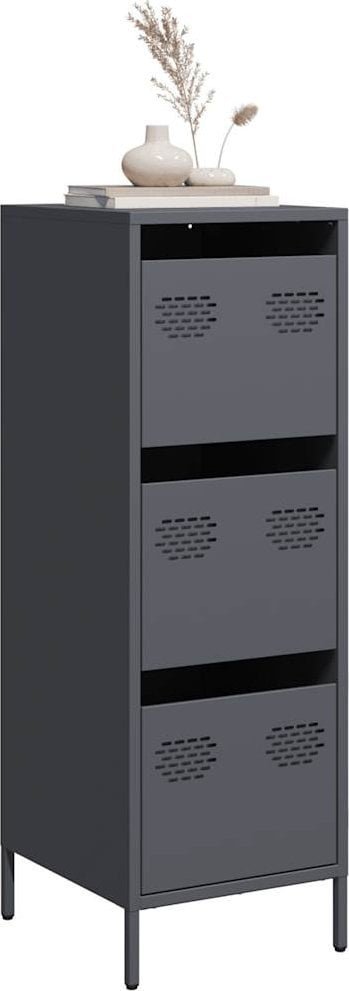 vidaXL vidaXL Szafka, antracytowa, 39x35x103,5 cm, stal