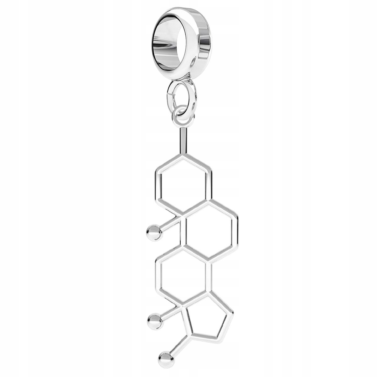 Charms Srebrny Wzór Testosteron z Testosteronem Hormon SREBRO 925
