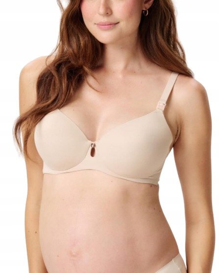 NOPPIES BIUSTONOSZ CIĄŻOWY DAMSKI BEŻOWY ODPINANE RAMIĄCZKA 75F J2A