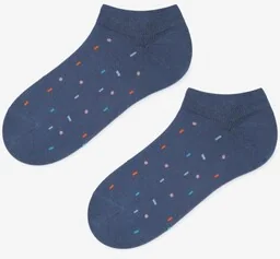 Stopki męskie granatowe w geometryczny kolorowy wzór Geometric Marilyn - Skarpetki męskie - miniaturka - grafika 1