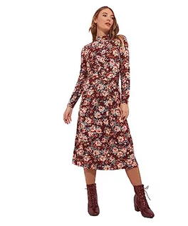 Sukienki - Joe Browns Damska jesienna sukienka midi z dekoltem w kwiaty, wielokolorowa, 8, multi, 34 - grafika 1