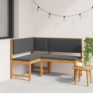 Sofy ogrodowe - vidaXL Antracytowy Lite drewno Wiele miejsc vidaXL Sofa ogrodowa Nowoczesna - miniaturka - grafika 1