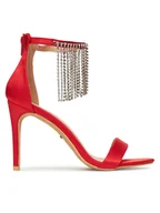 Sandały damskie - DeeZee Sandały RK01-22 Czerwony - miniaturka - grafika 1