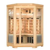 Sauny - Sauna na podczerwień 3-osobowa 120x120 cm grzejniki kwarcowe i karbonowe Bergen2 Infrared - miniaturka - grafika 1