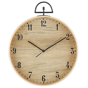 Zegary - Beliani Zegar ścienny  40 cm jasne drewno OPFIKON - miniaturka - grafika 1