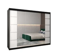 Szafy - Szafa przesuwna Garderoba VERONA 4 250 gł. 62 czarny/biały - miniaturka - grafika 1