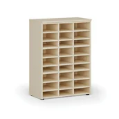 Regały biurowe - Regał sortujący PRIMO WOOD, 1087 x 800 x 420 mm, 27 przegród, brzoza - miniaturka - grafika 1