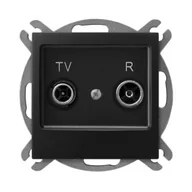 Gniazdka elektryczne - Ospel IMPRESJA Gniazdo RTV końcowe czarny metalik GPA-YK/m/33 GPA-YK/m/33 - miniaturka - grafika 1