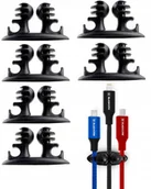 Kable komputerowe i do monitorów - ORGANIZER Uchwyt do 3 Kabli Przewodów ZESTAW 8 szt - miniaturka - grafika 1