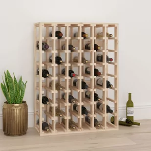 Lumarko Stojak na wino, 70x33x94 cm, lite drewno sosnowe - Stojaki na wino - miniaturka - grafika 1