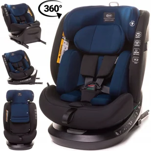FOTELIK SAMOCHODOWY OBROTOWY ISOFIX 4BABY ROTOFIX 0-36KG I-SIZE 40-150CM NAVY BLUE - Foteliki samochodowe - miniaturka - grafika 1