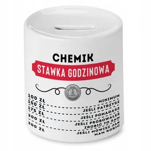 Dla Chemika Skarbonka na Urodziny na Prezent z Nadrukiem ze Zdjęciem + Opakowanie na prezent (wzór 02) - Skarbonki - miniaturka - grafika 1