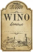 Domowy wyrób alkoholu - Etykiety na WINO na butelki trwałe wodoodporne - miniaturka - grafika 1